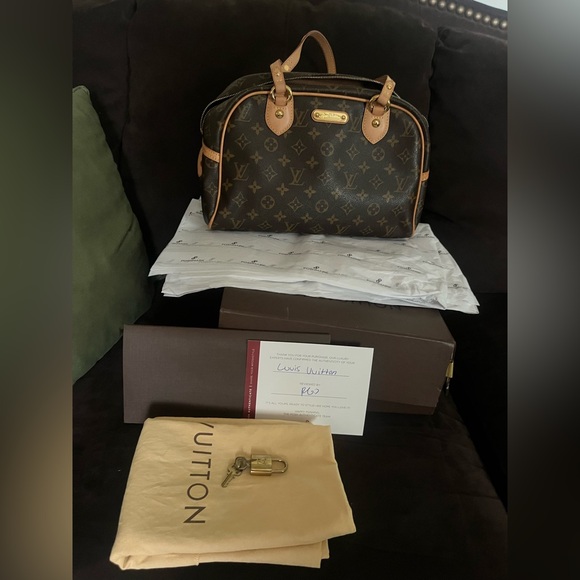 Louis Vuitton Handbags - Louis Vuitton Brown and Tan Monogram Montorgueil Pm